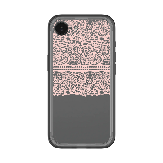 スリムプロテクションプレミアムケース［ LANVIN en Bleu - Lace - Pink ］