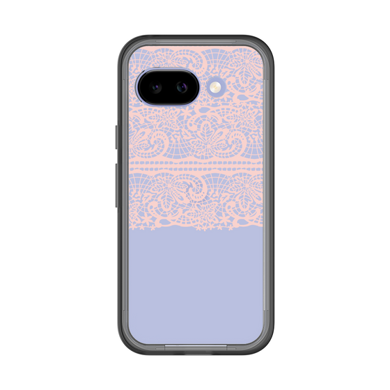 スリムプロテクションプレミアムケース［ LANVIN en Bleu - Lace - Pink ］