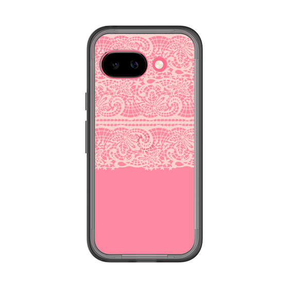 スリムプロテクションプレミアムケース［ LANVIN en Bleu - Lace - Pink ］