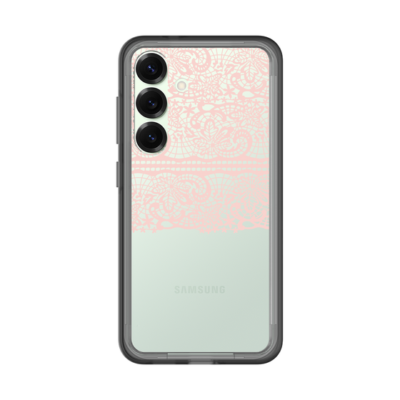 スリムプロテクションプレミアムケース［ LANVIN en Bleu - Lace - Pink ］