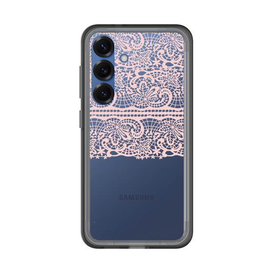 スリムプロテクションプレミアムケース［ LANVIN en Bleu - Lace - Pink ］