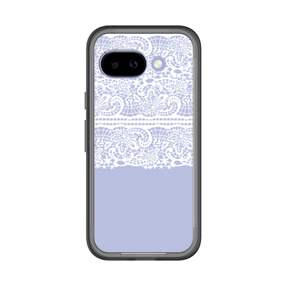スリムプロテクションプレミアムケース［ LANVIN en Bleu - Lace - White ］