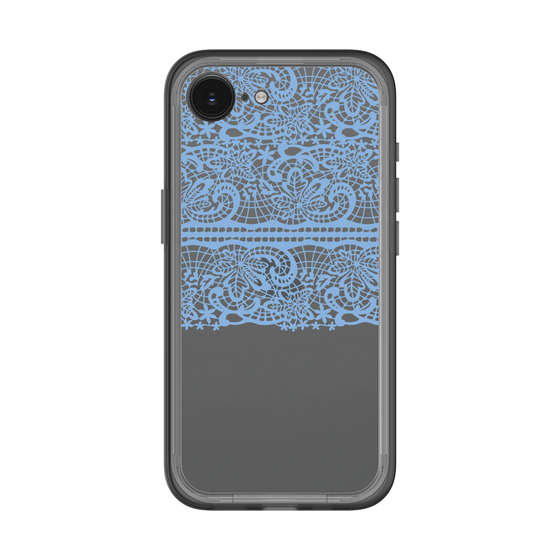 スリムプロテクションプレミアムケース［ LANVIN en Bleu - Lace - Blue ］