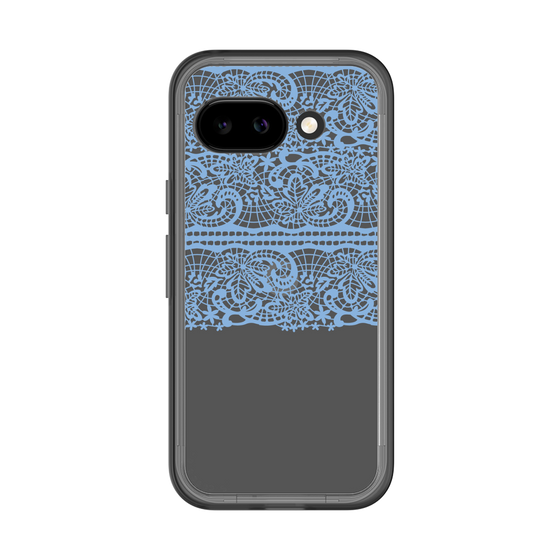 スリムプロテクションプレミアムケース［ LANVIN en Bleu - Lace - Blue ］