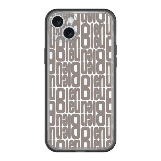 スリムプロテクションプレミアムケース［ LANVIN en Bleu - Logo Pattern - Black ］