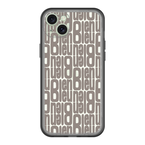 スリムプロテクションプレミアムケース［ LANVIN en Bleu - Logo Pattern - Black ］