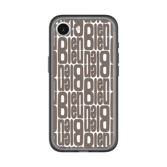 スリムプロテクションプレミアムケース［ LANVIN en Bleu - Logo Pattern - Black ］