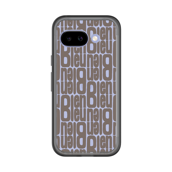 スリムプロテクションプレミアムケース［ LANVIN en Bleu - Logo Pattern - Black ］
