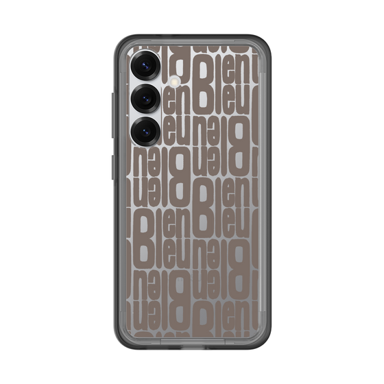 スリムプロテクションプレミアムケース［ LANVIN en Bleu - Logo Pattern - Black ］