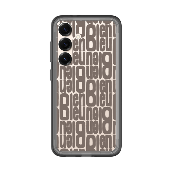 スリムプロテクションプレミアムケース［ LANVIN en Bleu - Logo Pattern - Black ］
