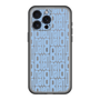 スリムプロテクションプレミアムケース［ LANVIN en Bleu - Logo Pattern - Blue ］