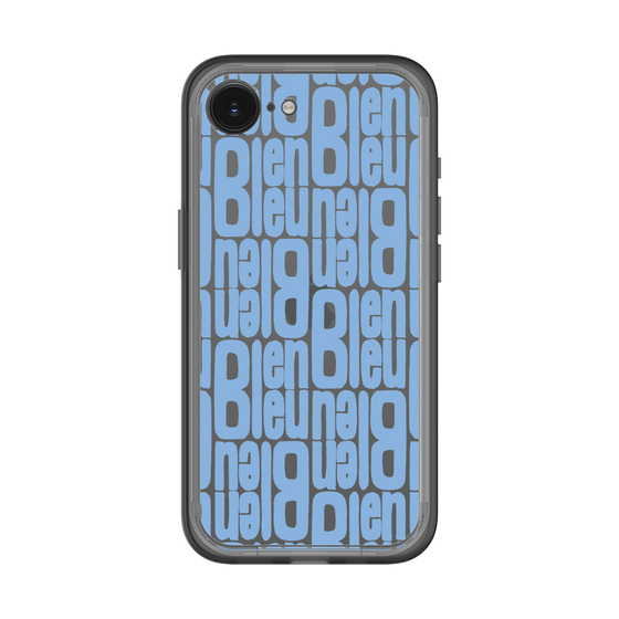 スリムプロテクションプレミアムケース［ LANVIN en Bleu - Logo Pattern - Blue ］
