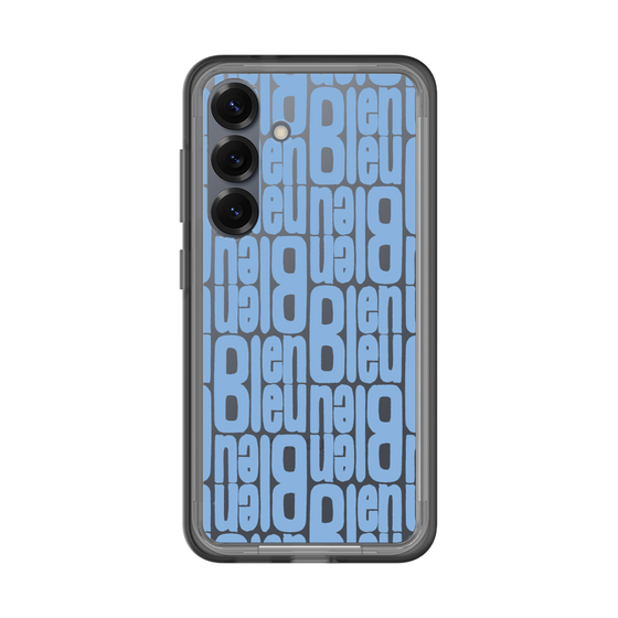 スリムプロテクションプレミアムケース［ LANVIN en Bleu - Logo Pattern - Blue ］