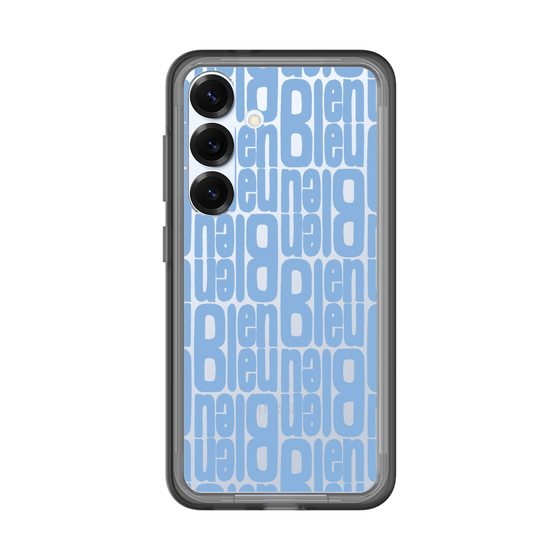 スリムプロテクションプレミアムケース［ LANVIN en Bleu - Logo Pattern - Blue ］
