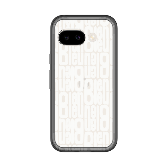スリムプロテクションプレミアムケース［ LANVIN en Bleu - Logo Pattern - White ］