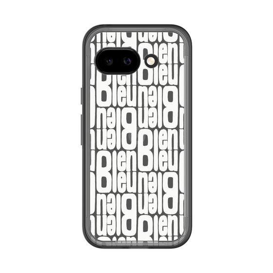 スリムプロテクションプレミアムケース［ LANVIN en Bleu - Logo Pattern - White ］