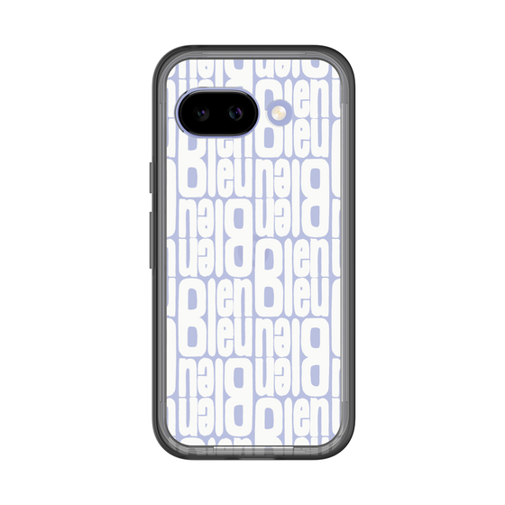 スリムプロテクションプレミアムケース［ LANVIN en Bleu - Logo Pattern - White ］