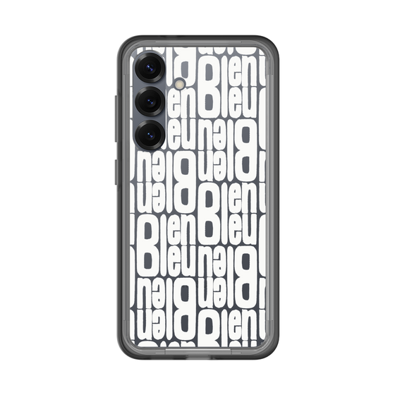 スリムプロテクションプレミアムケース［ LANVIN en Bleu - Logo Pattern - White ］