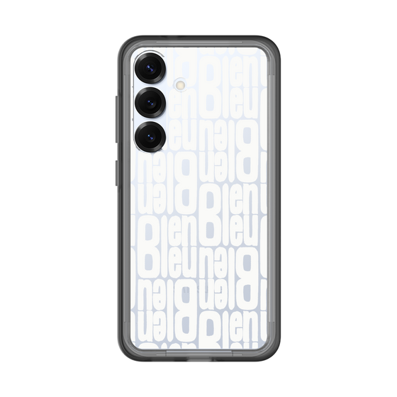 スリムプロテクションプレミアムケース［ LANVIN en Bleu - Logo Pattern - White ］