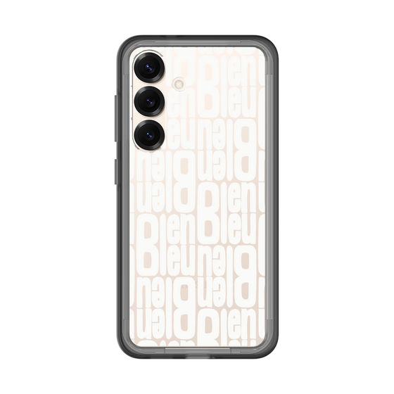 スリムプロテクションプレミアムケース［ LANVIN en Bleu - Logo Pattern - White ］