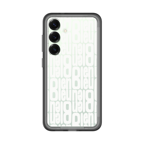 スリムプロテクションプレミアムケース［ LANVIN en Bleu - Logo Pattern - White ］