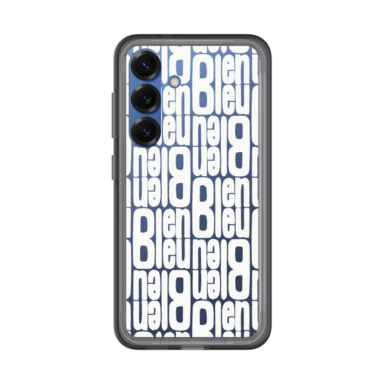 スリムプロテクションプレミアムケース［ LANVIN en Bleu - Logo Pattern - White ］