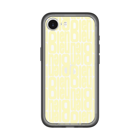 スリムプロテクションプレミアムケース［ LANVIN en Bleu - Logo Pattern - Yellow ］
