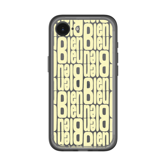スリムプロテクションプレミアムケース［ LANVIN en Bleu - Logo Pattern - Yellow ］