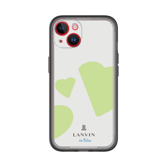 スリムプロテクションプレミアムケース［ LANVIN en Bleu Hearts Green - ランバン ハート グリーン ］