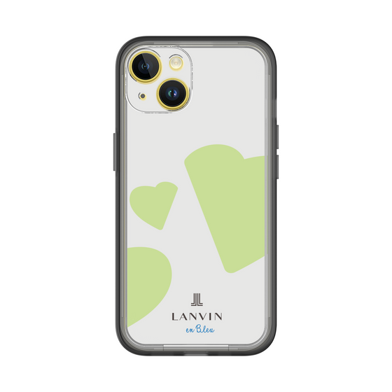 スリムプロテクションプレミアムケース［ LANVIN en Bleu Hearts Green - ランバン ハート グリーン ］