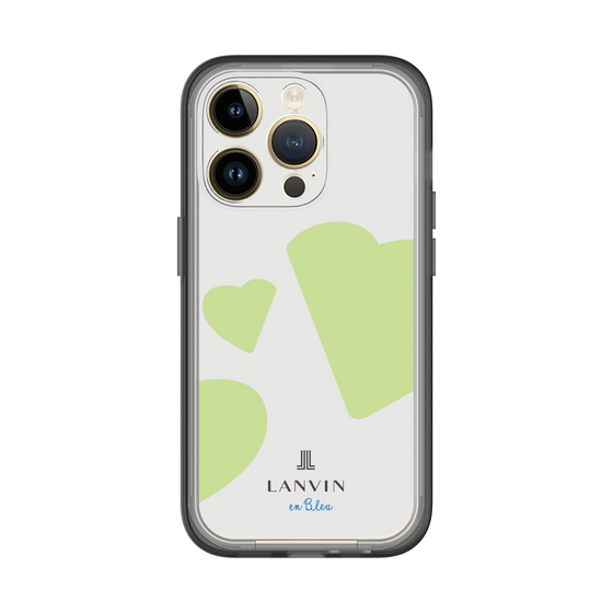 スリムプロテクションプレミアムケース［ LANVIN en Bleu Hearts Green - ランバン ハート グリーン ］