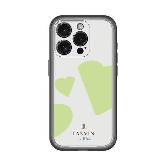 スリムプロテクションプレミアムケース［ LANVIN en Bleu Hearts Green - ランバン ハート グリーン ］