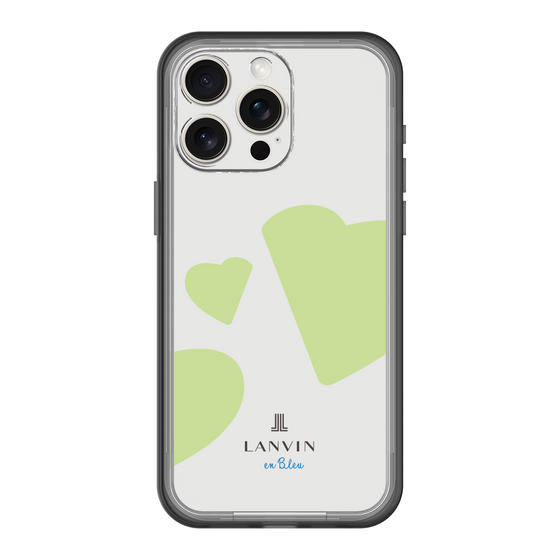 スリムプロテクションプレミアムケース［ LANVIN en Bleu Hearts Green - ランバン ハート グリーン ］