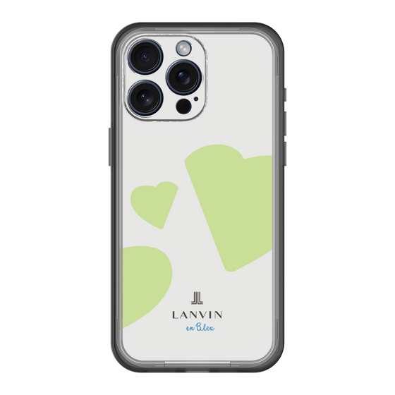 スリムプロテクションプレミアムケース［ LANVIN en Bleu Hearts Green - ランバン ハート グリーン ］