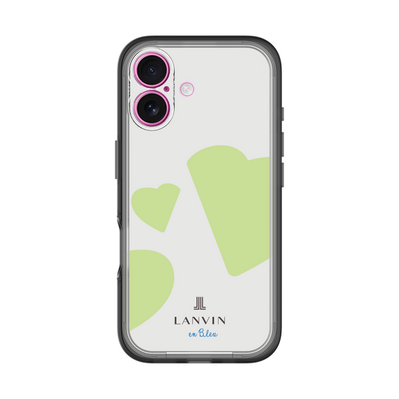 スリムプロテクションプレミアムケース［ LANVIN en Bleu Hearts Green - ランバン ハート グリーン ］