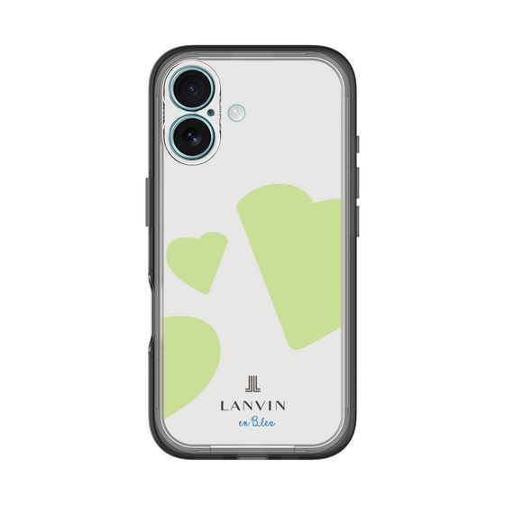 スリムプロテクションプレミアムケース［ LANVIN en Bleu Hearts Green - ランバン ハート グリーン ］