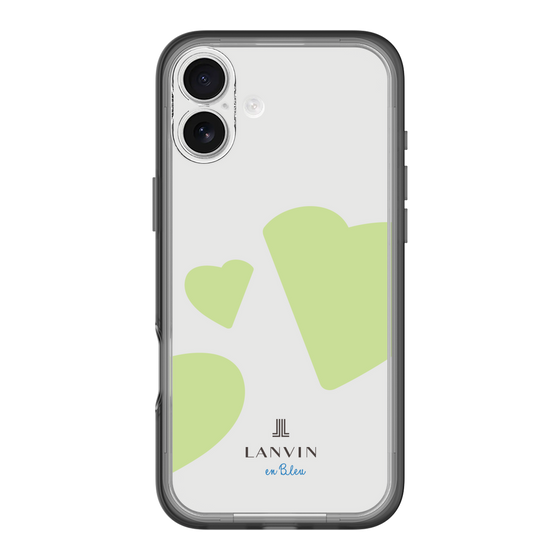 スリムプロテクションプレミアムケース［ LANVIN en Bleu Hearts Green - ランバン ハート グリーン ］
