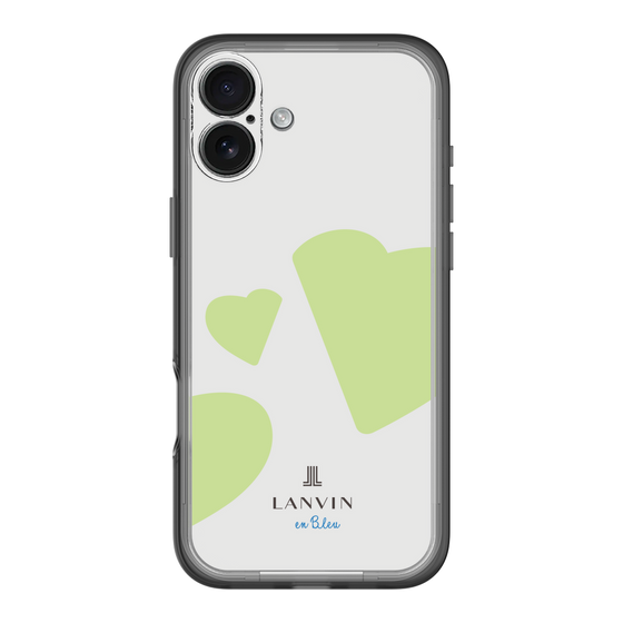 スリムプロテクションプレミアムケース［ LANVIN en Bleu Hearts Green - ランバン ハート グリーン ］