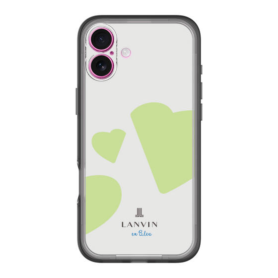 スリムプロテクションプレミアムケース［ LANVIN en Bleu Hearts Green - ランバン ハート グリーン ］
