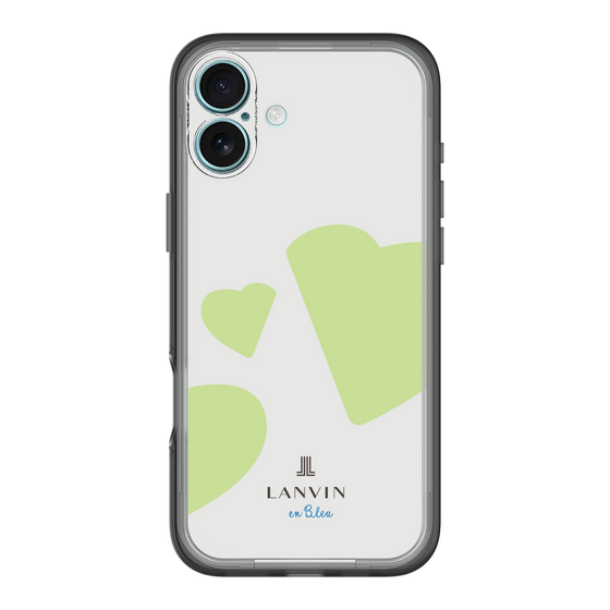 スリムプロテクションプレミアムケース［ LANVIN en Bleu Hearts Green - ランバン ハート グリーン ］