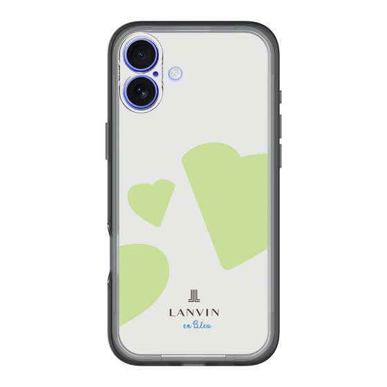スリムプロテクションプレミアムケース［ LANVIN en Bleu Hearts Green - ランバン ハート グリーン ］