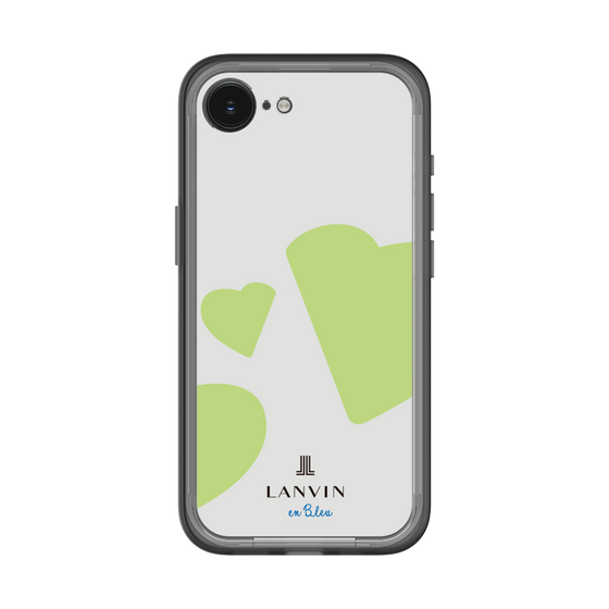 スリムプロテクションプレミアムケース［ LANVIN en Bleu Hearts Green - ランバン ハート グリーン ］