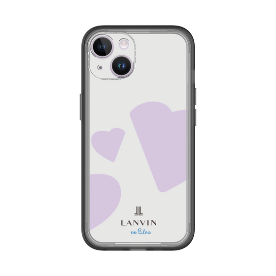 スリムプロテクションプレミアムケース［ LANVIN en Bleu Hearts Purple - ランバン ハート パープル ］