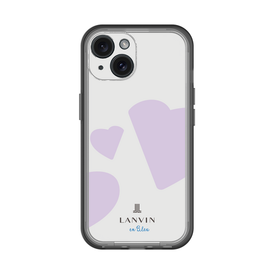 スリムプロテクションプレミアムケース［ LANVIN en Bleu Hearts Purple - ランバン ハート パープル ］