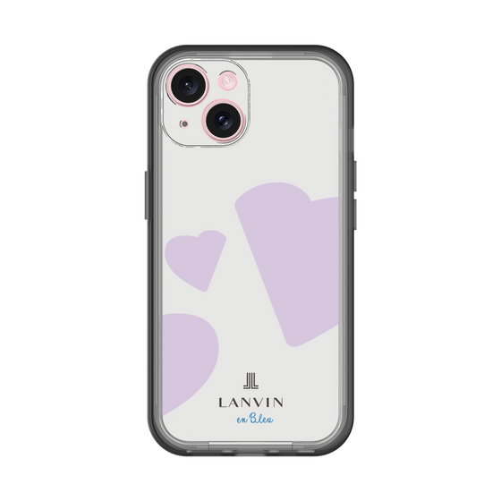 スリムプロテクションプレミアムケース［ LANVIN en Bleu Hearts Purple - ランバン ハート パープル ］