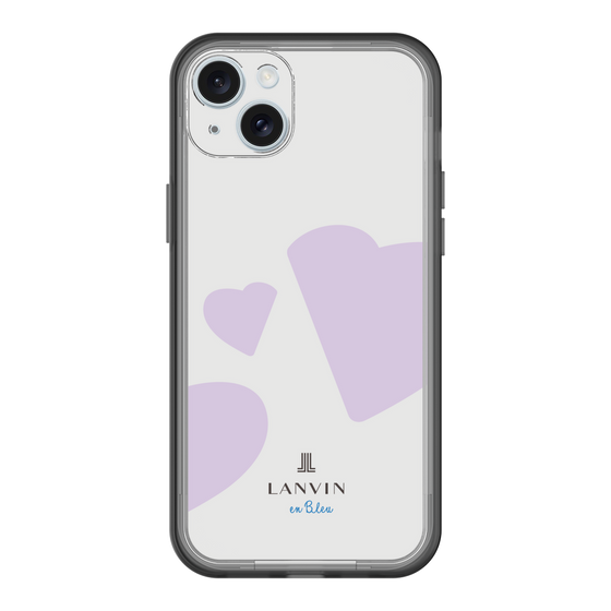 スリムプロテクションプレミアムケース［ LANVIN en Bleu Hearts Purple - ランバン ハート パープル ］