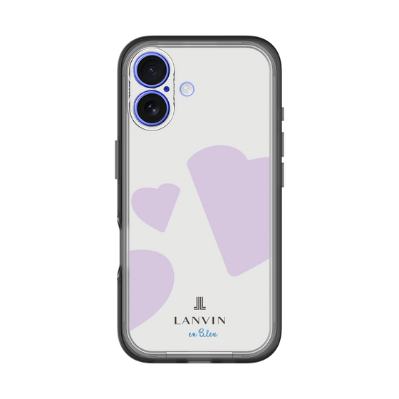 スリムプロテクションプレミアムケース［ LANVIN en Bleu Hearts Purple - ランバン ハート パープル ］