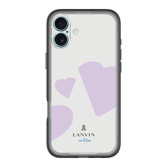 スリムプロテクションプレミアムケース［ LANVIN en Bleu Hearts Purple - ランバン ハート パープル ］
