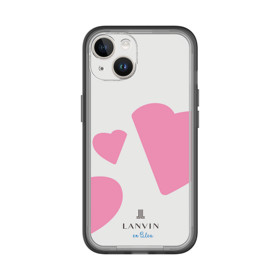 スリムプロテクションプレミアムケース［ LANVIN en Bleu Hearts Pink - ランバン ハート ピンク ］