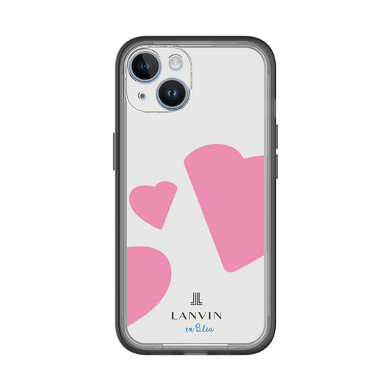 スリムプロテクションプレミアムケース［ LANVIN en Bleu Hearts Pink - ランバン ハート ピンク ］